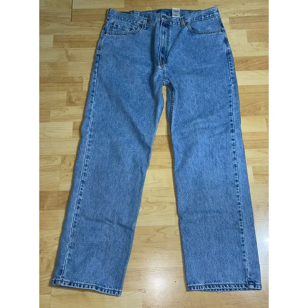 Levis 505 VTG Light Wash 40X32 Regular Fit Rare‎ Blank Red Tag